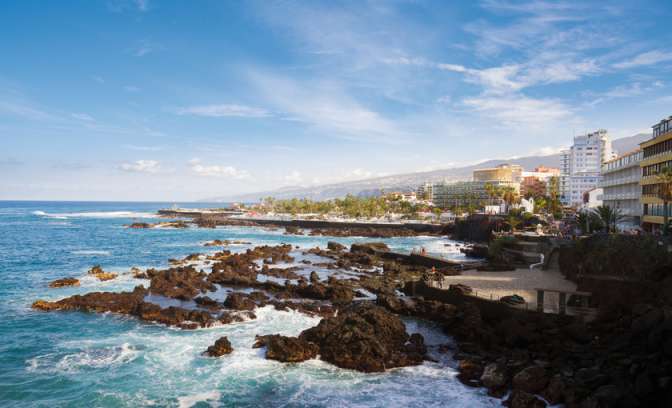 Zee van eiland Tenerife 