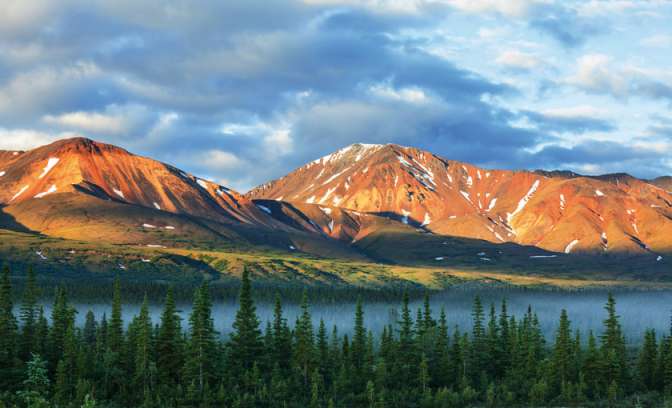 Nationaal park Denali Park in Alaska 