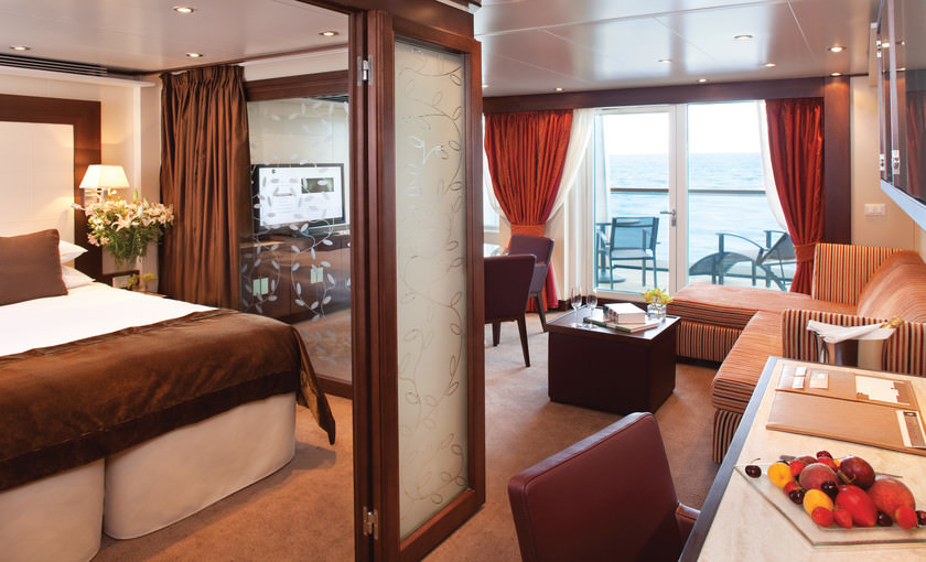 Seabourn Sojourn suite met uitzicht op zee