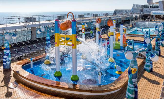 Waterparadijs op de MSC Opera