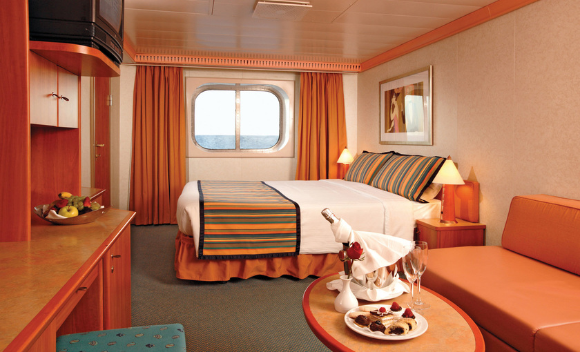 Een buitenhut op de Costa Magica