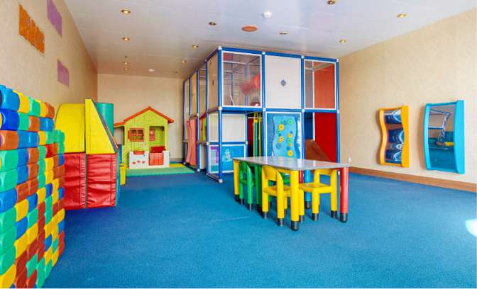 Een kinderspeelruimte op de MSC Musica