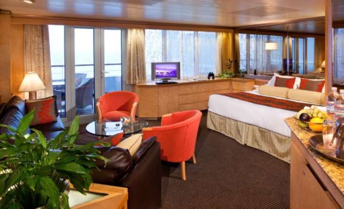 De deluxe veranda suite op de Zuiderdam van Holland America Line
