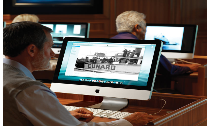 Computer ruimte op de Queen Elizabeth