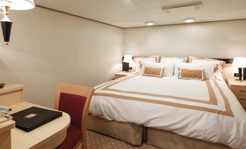 Een binnenhut op de Queen Elizabeth