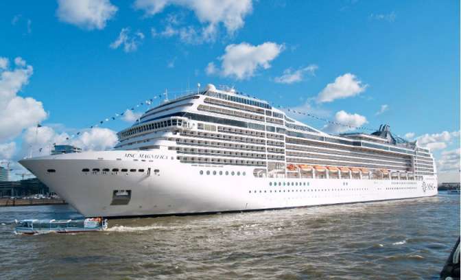Het volledige schip van de MSC Magnifica