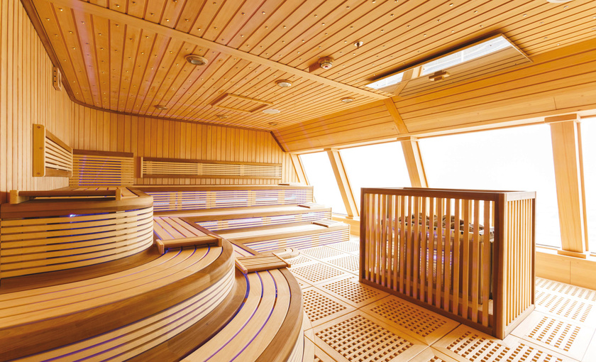 Een sauna op de Costa Diadema