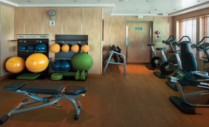 Fitnessruimte van Silversea Discoverer