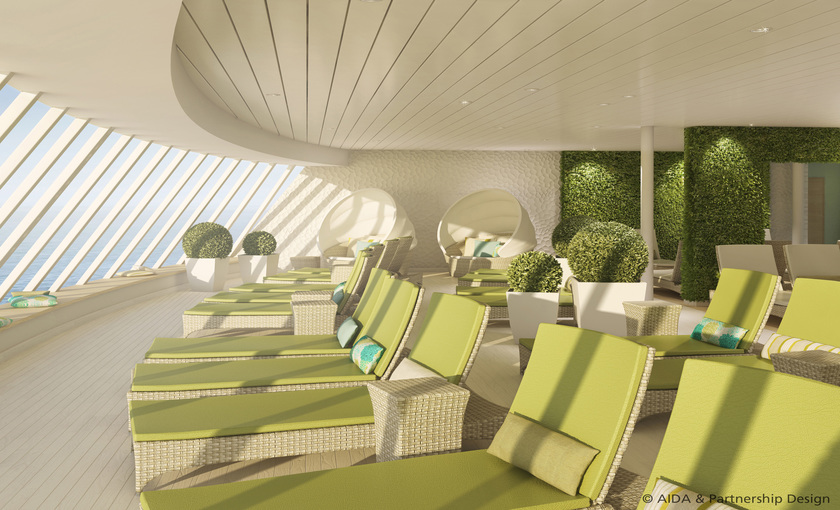 Lounge mogelijkheden op schip AIDAprima