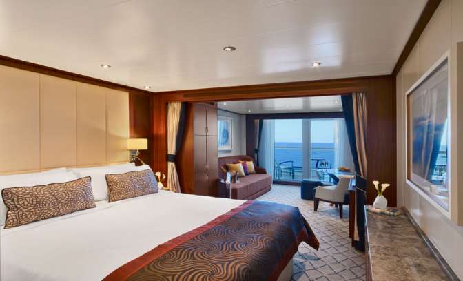 Veranda suite aan boord van Seabourn ovation
