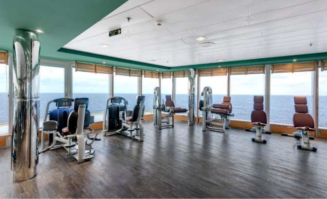 Een sportschool op de MSC Armonia