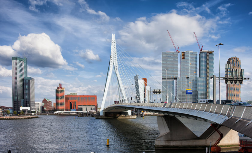De Erasmusbrug in Rotterdam