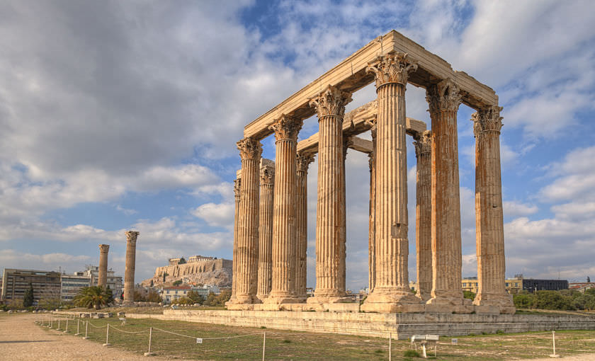 De tempel van de olympische Zeus