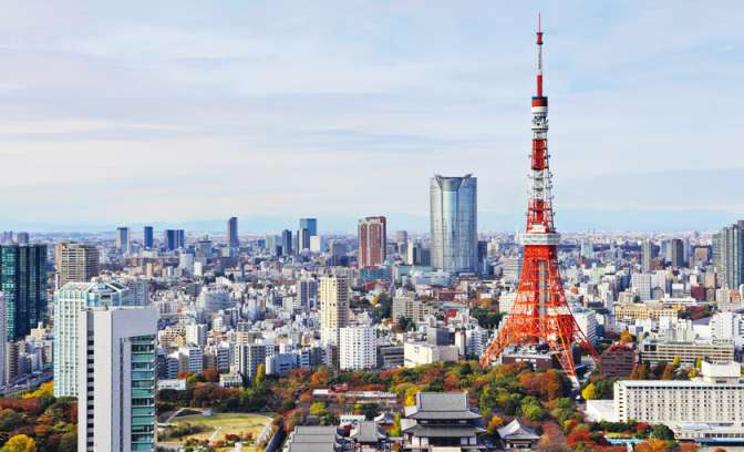 Cityshape van Tokyo in Japan